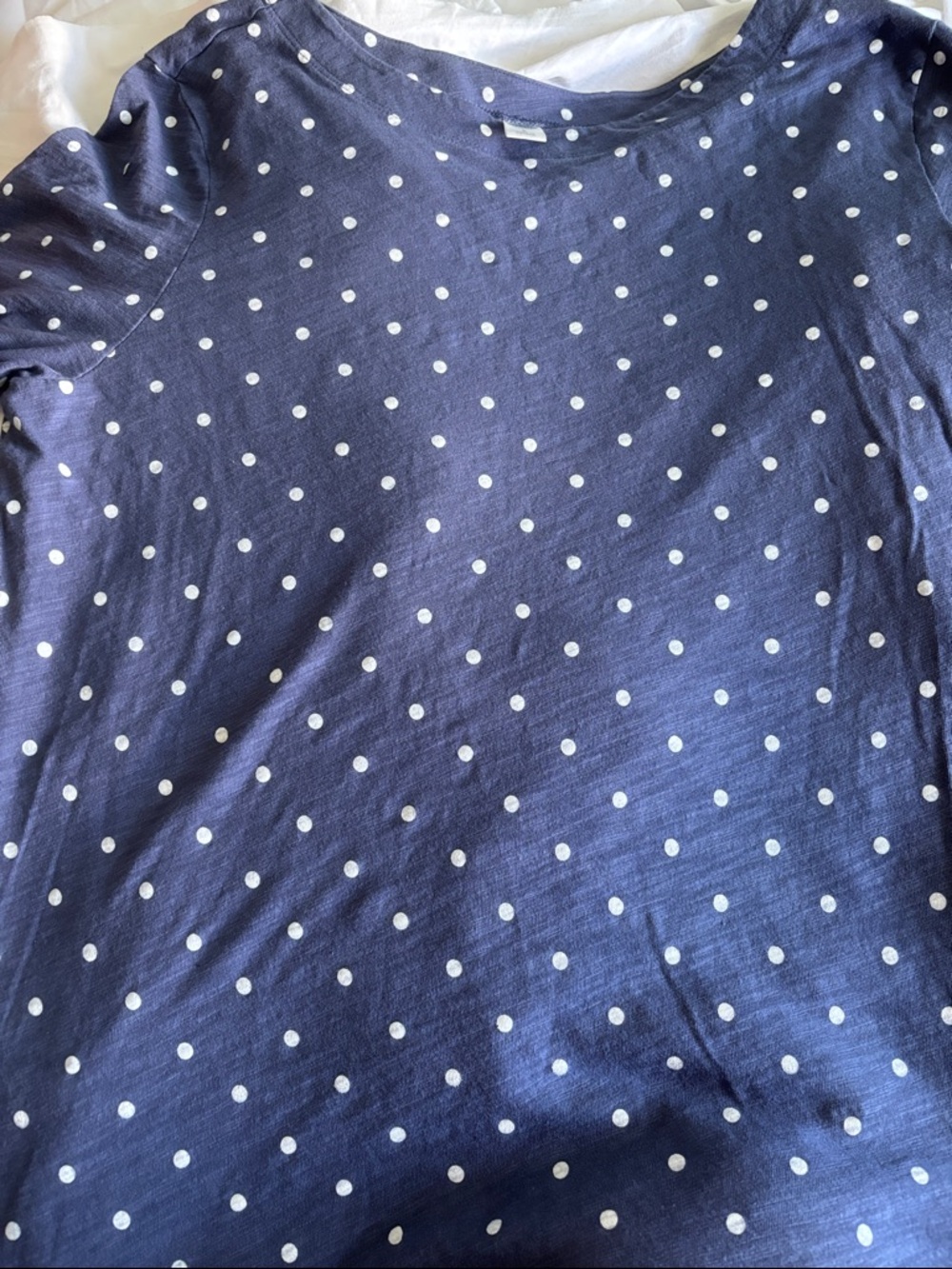 Old Navy Navy Blue Polka Dot Tee